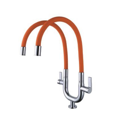 ERN 2336 PD - FLEXI PILLAR DOUBLE SINK TAP - ORANGE