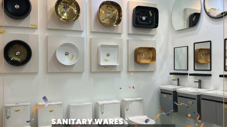 Sanitary wares display at Jubin BMS Puchong Kinrara showroom