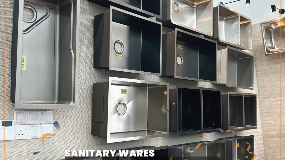 Sink and basin display at Jubin BMS Puchong Kinrara showroom
