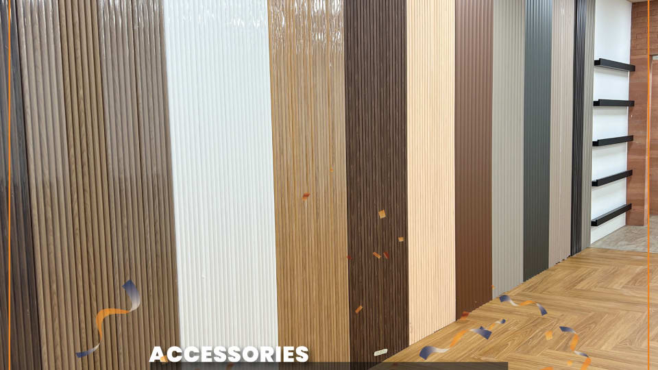 Accessories such as fluted panel and wall panel available at Jubin BMS Puchong Kinrara showroom