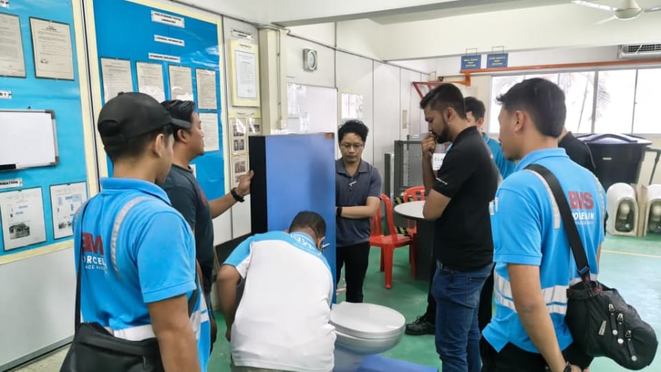 Jubin BMS staff hands-on learning session at Clayton factory