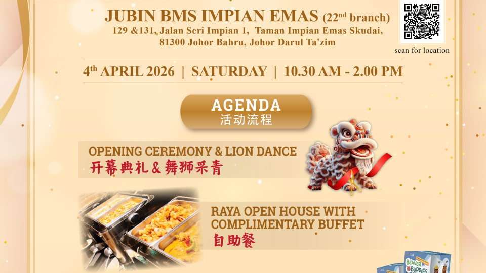 Jubin BMS Impian Emas Grand Opening Invitation